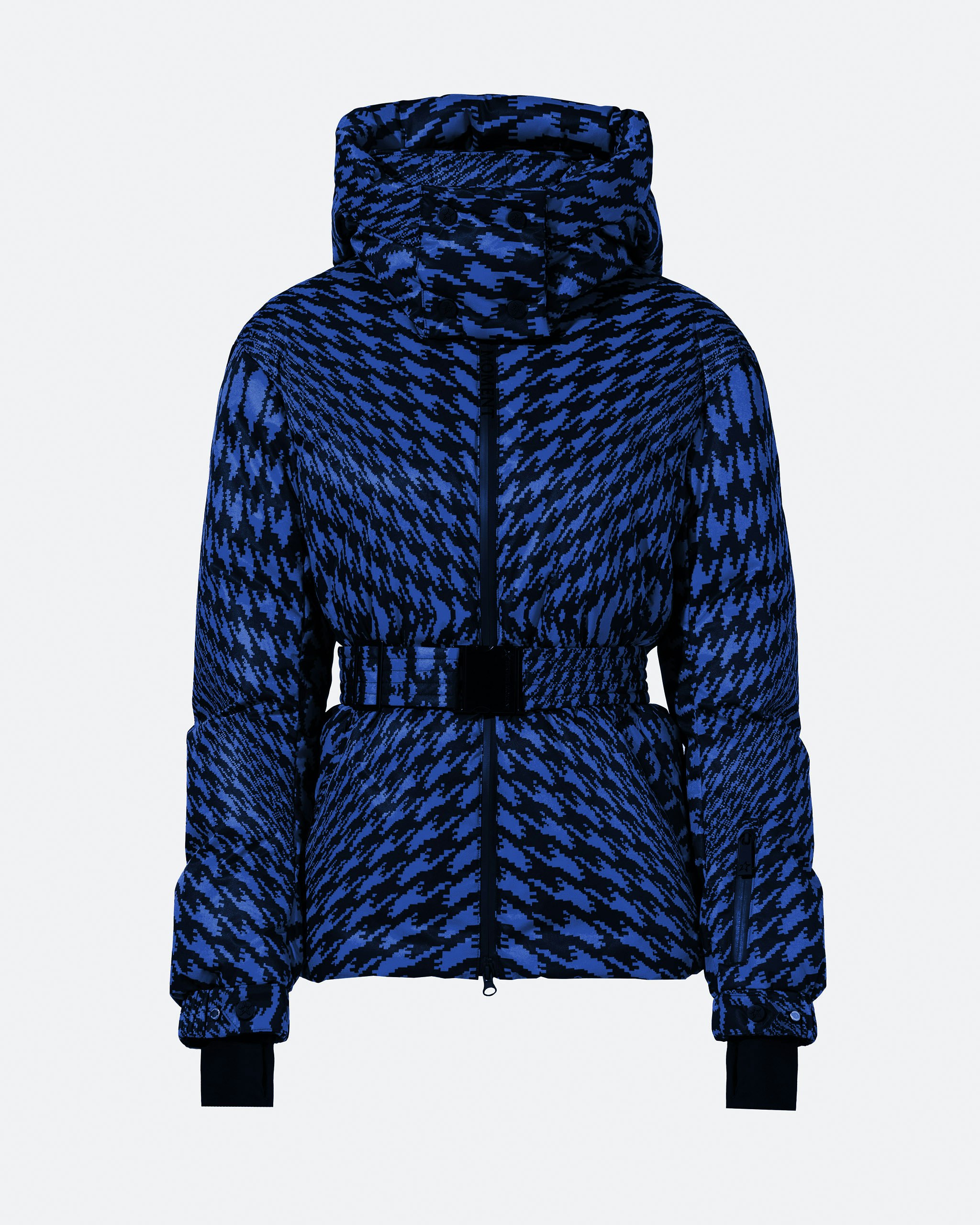 Twisted Houndstooth Candice Down Parka Jacket 0